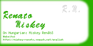 renato miskey business card