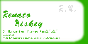 renato miskey business card